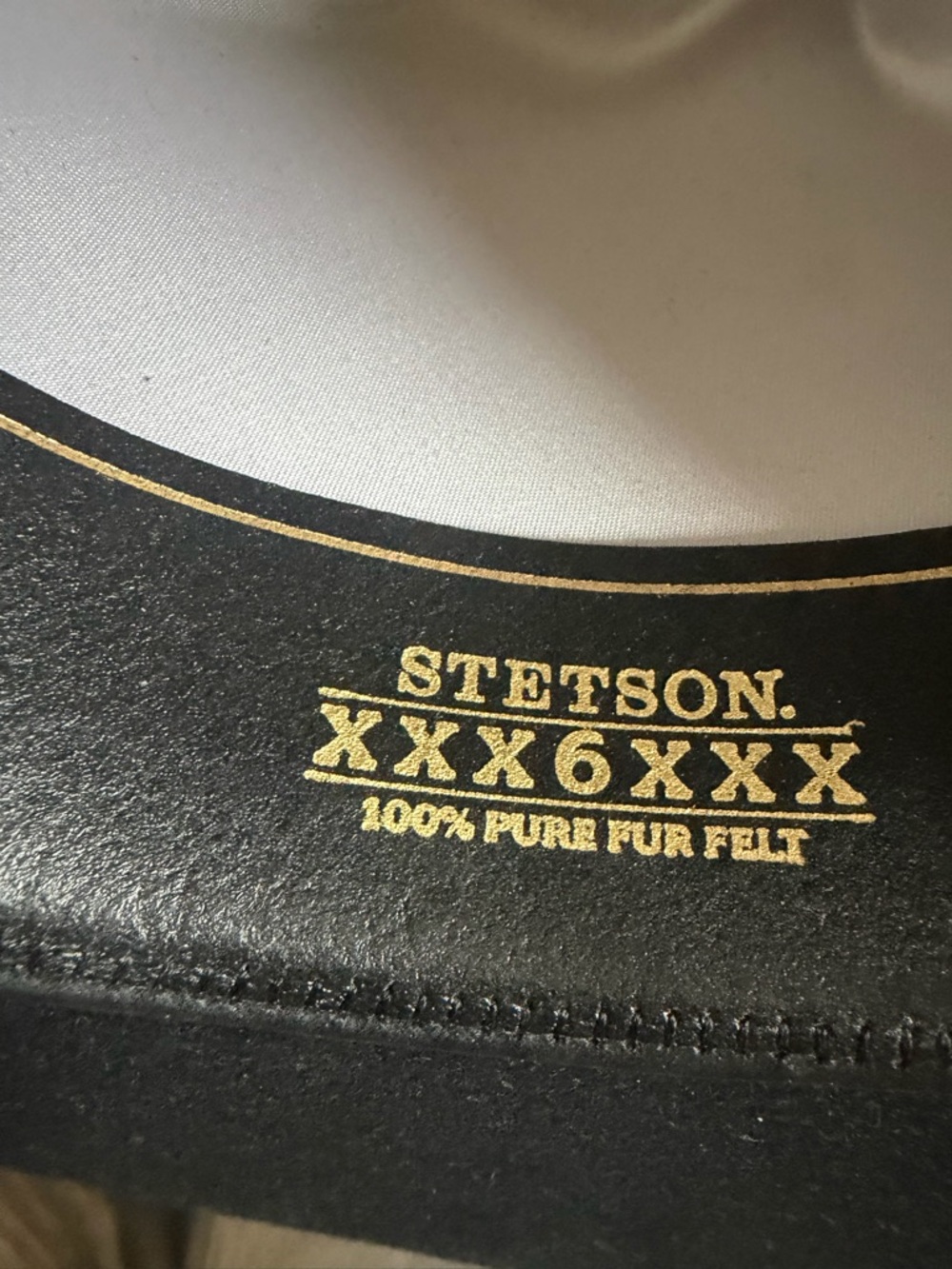 Stetson Black xxx6xxx 100 % Fur felt  Western Hat with Silver Buckle - Picture 8 of 9